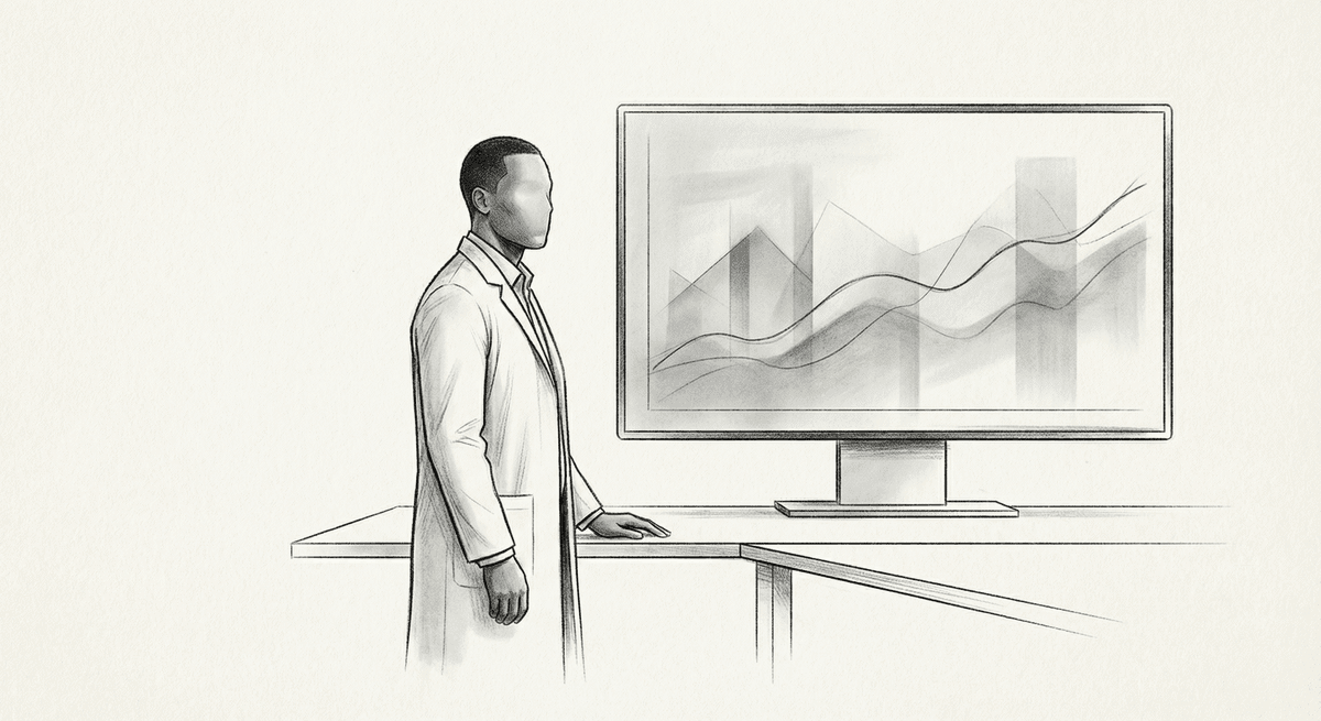 Doctor analyzing patient health trends over time